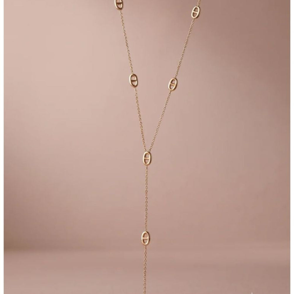 Collier Cravate à Maille Marine