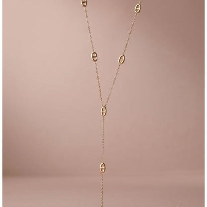 Collier Cravate à Maille Marine