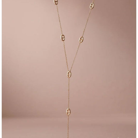 Collier Cravate à Maille Marine