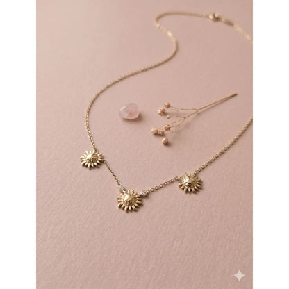 Collier Minimaliste 3 Soleils Doré