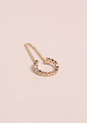 Bague d'Oreille Earcuff Zircons et Chaîne