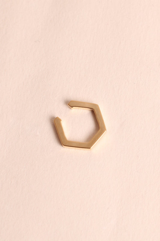 Bague d'Oreille Earcuff Géométrique Dorée