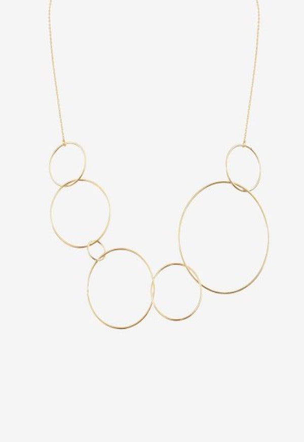 Collier Tour de Cou 7 Cercles Dorés
