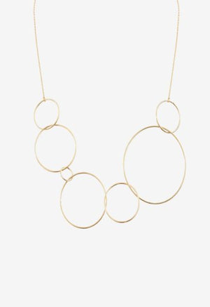 Collier Tour de Cou 7 Cercles Dorés