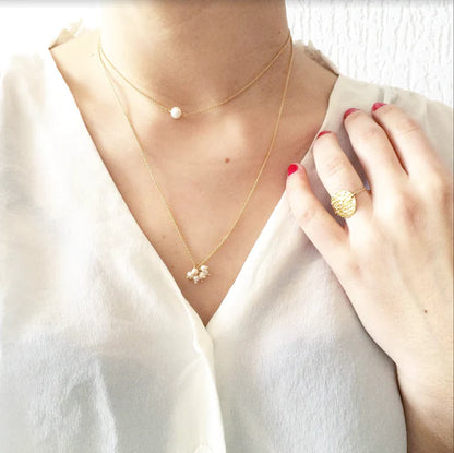 Collier Pendentif 1 Perle de Culture porté 