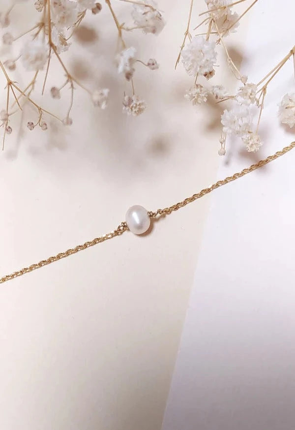 Bracelet Perle de Culture - Doré