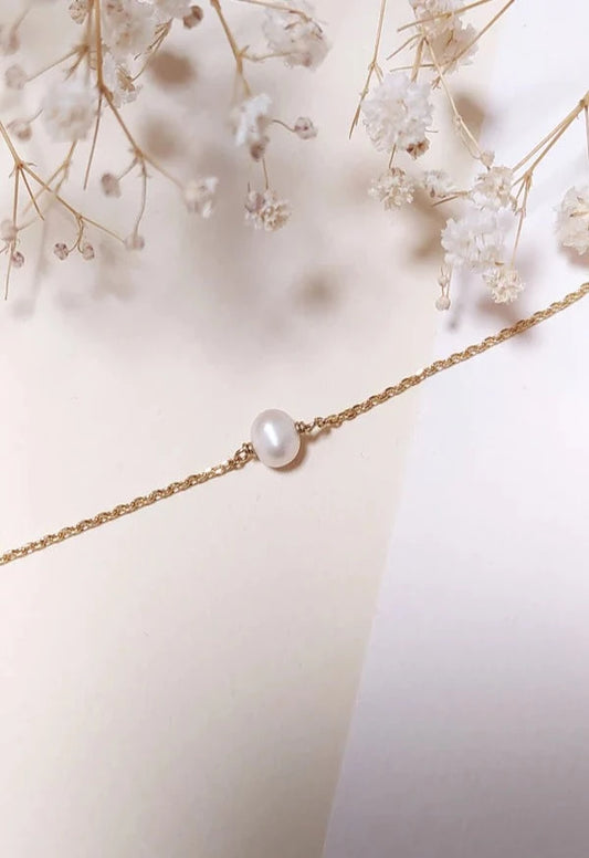 Bracelet Perle de Culture - Doré