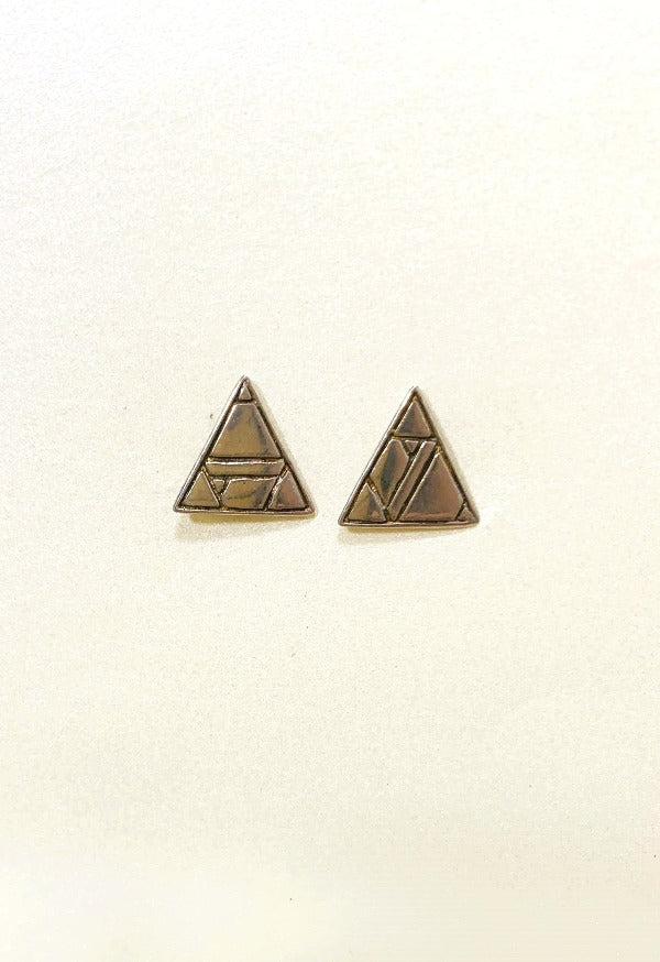 Boucles Puces Triangle - Argent Massif