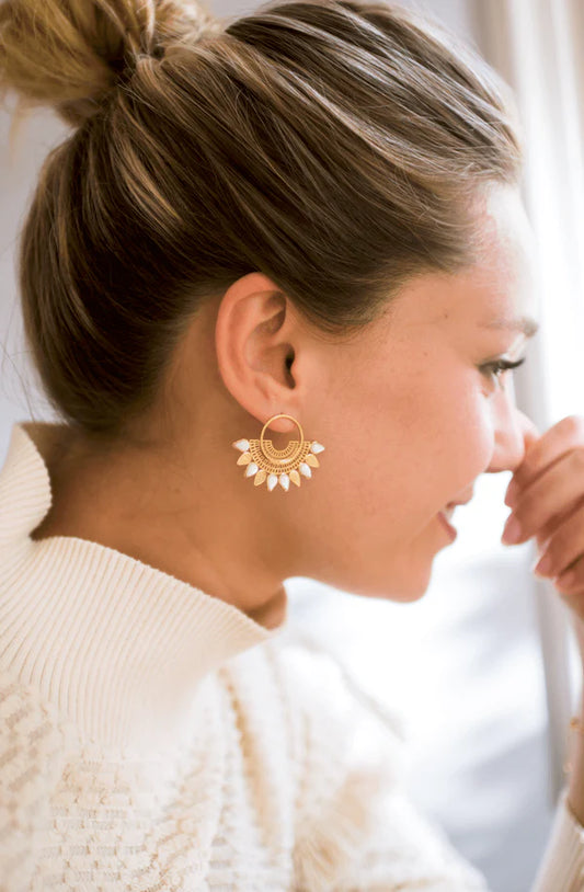 Boucles Grandes Aztèques  - Doré